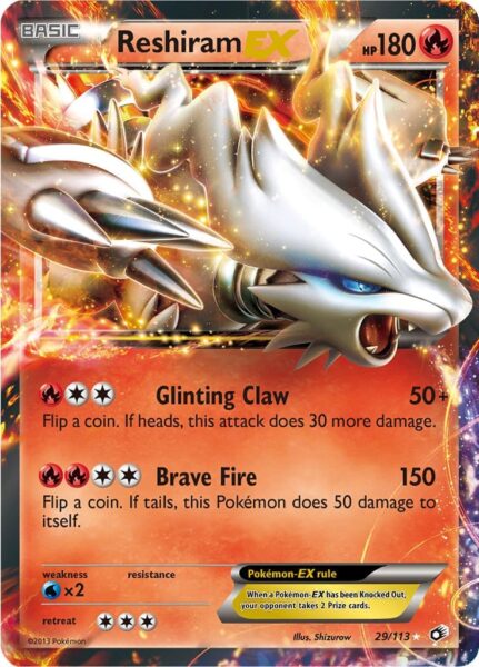 Reshiram-EX-29-113-Legendary-Treasures-Pokémon-Karte-Englisch-Black-White