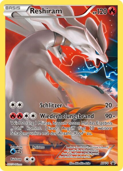 Reshiram-XY74-Black-Star-Promo-Full-Art-Pokémon-Karte-Deutsch