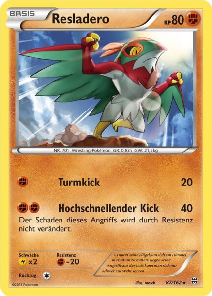 Resladero-87-162-XY-TURBOstart-Pokémon-Karte-Deutsch