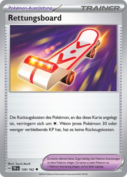 Rettungsboard-159-162-Gewalten-der-Zeit-Pokémon-Karte-TCG-Sammelkartenspiel