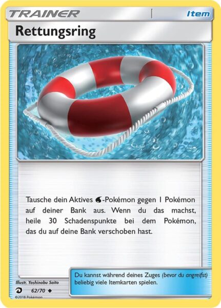 Rettungsring-62-70-Majestät-der-Drachen-Pokémon-Karte-Deutsch-TCG-Sammelkartenspiel