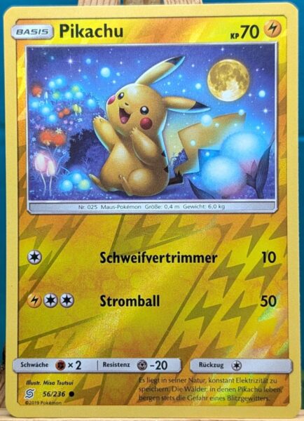 Reverse-Holo-Pokémon-Karte-Pikachu-Beispiel