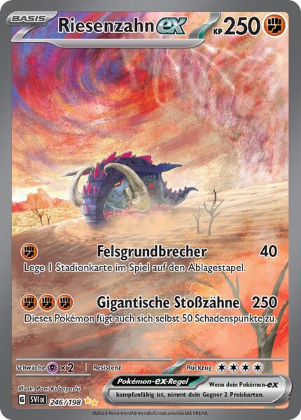 Riesenzahn-ex-246-198-SV1-Karmesin-Purpur-Special-Illustration-Rare-Pokémon-Karte-Deutsch