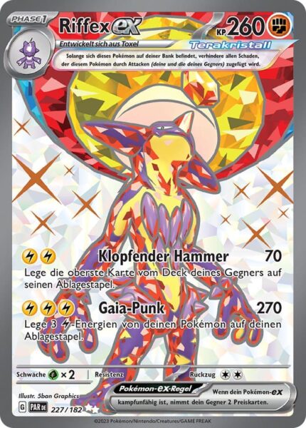 Riffex-ex-227-182-Paradoxrift-Terakristall-Full-Art-Pokémon-Karte