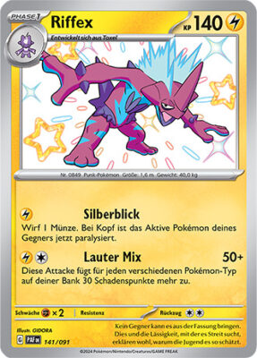 Riffex_141-091_PAF-DE_Shiny_Schillernd_Paldeas-Schicksale_Pokémon-Karte_Deutsch