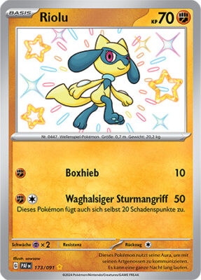Riolu_173-091_PAF-DE_Shiny_Schillernd_Paldeas-Schicksale_Pokémon-Karte_Deutsch