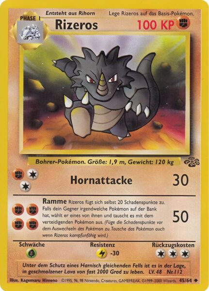 Rizeros-45-64-Dschungel-Pokemon-Karte-Deutsch-1999
