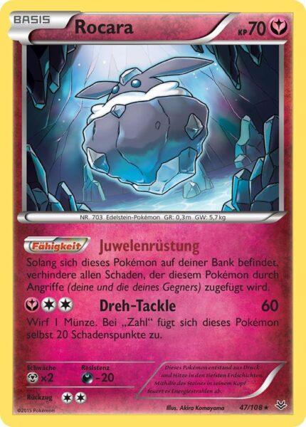 Rocara-47-108-XY-Drachenleuchten-Pokémon-Karte-Deutsch-TCG-Sammelkartenspiel
