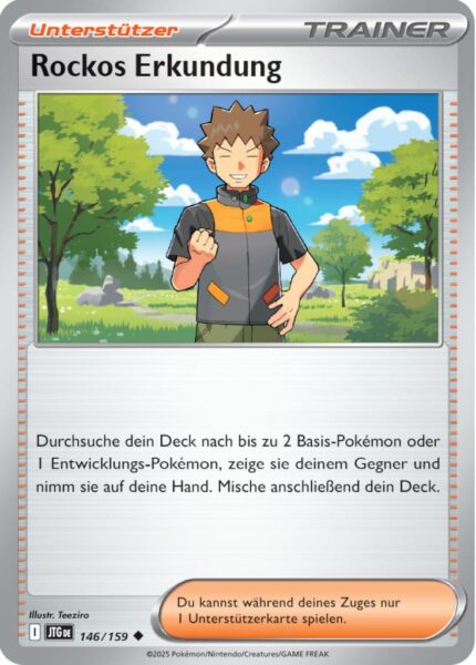 Rockos-Erkundung-JTG-DE-146-159-Karmesin-Purpur-Reisegefährten-Pokémon-Karte-Deutsch