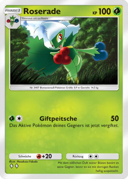 Roserade-009-207-Kollision-von-Raum-und-Zeit-Pokémon-TCG-Sammelkartenspiel-Pocket-Karte