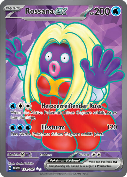 Rossana-ex-191-165-Pokémon-Karmesin-Purpur-151-MEW-DE-Full-Art-Vollbild-Pokémon-Karte-Karten-Deutsch