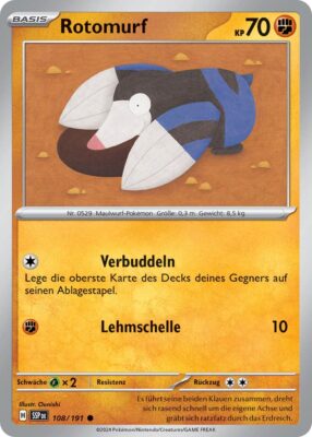 Rotomurf-108-191-SSP-DE-Karmesin-Purpur-Stürmische-Funken-Pokémon-Karte-Deutsch-TCG