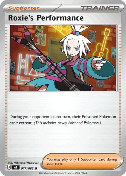 Roxies-Performance-Micas-Auftritt-Ninja-Spinner-Pokémon-Karte-Englisch