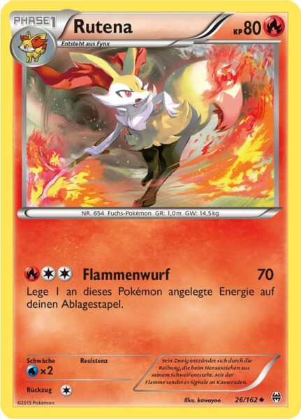 Rutena-26-162-XY-TURBOstart-Pokémon-Karte-Deutsch