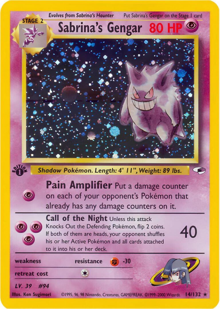 Sabrinas-Gengar-14-132-Gym-Heroes-1st-Edition-Trainer-Pokémon-Karte-Englisch-TCG-Sammelkartenspiel