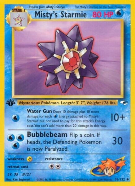 Mistys-Starmie-56-132-Gym-Heroes-Pokémon-Karte-Englisch-TCG-Sammelkartenspiel-2000