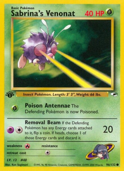 Sabrinas-Venonant-96-132-Gym-Heroes-Pokémon-Karte-Englisch-TCG-Sammelkartenspiel-2000