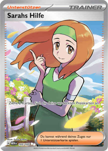 Sahras-Hilfe-195-165-Pokémon-Karmesin-Purpur-151-MEW-DE-Full-Art-Vollbild-Pokémon-Karte-Karten-Deutsch