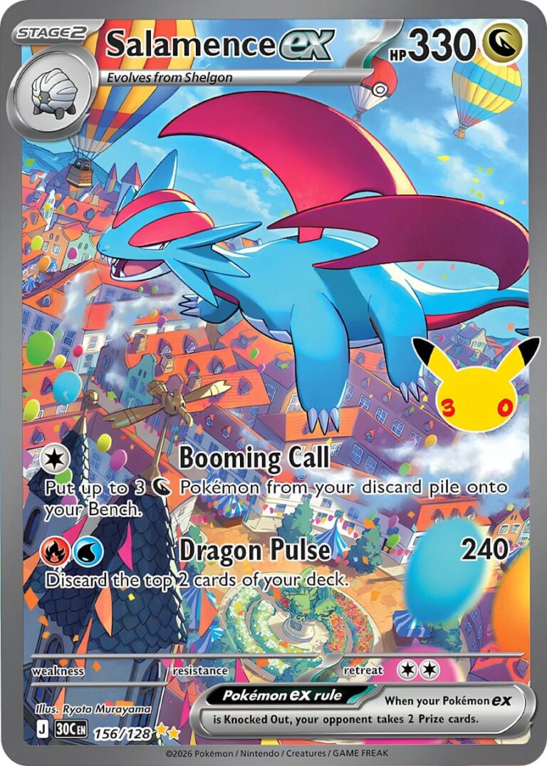 Samalence-Brutalanda-ex-156-128-SAR-30th-Celebration-30-Jahre-Special-Art-Rare-Pokémon-Karte-Englisch