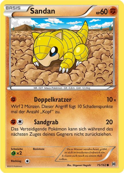 Sandan-75-162-XY-TURBOstart-Pokémon-Karte-Deutsch