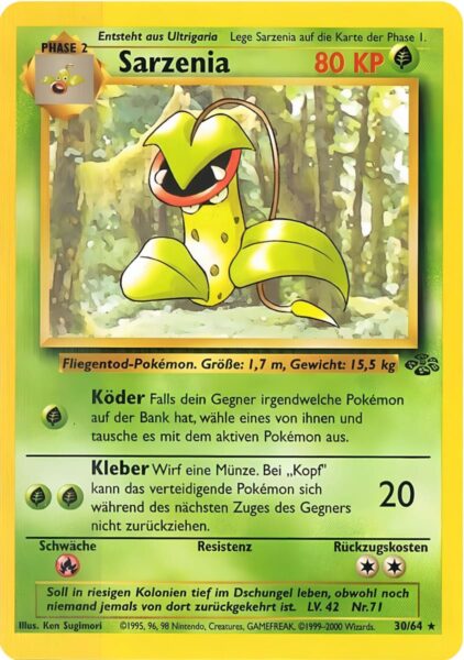 Sarzenia-30-64-Dschungel-Pokemon-Karte-Deutsch-1999