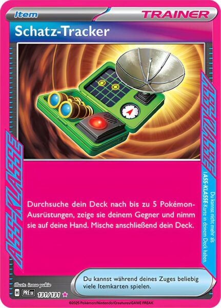 Schatz-Tracker-131-131-Prismatische-Entwicklungen-ASS-KLASSE-Pokémon-Karte-Deutsch-TCG