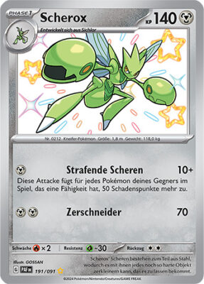 Scherox_191-091_PAF-DE_Shiny_Schillernd_Paldeas-Schicksale_Pokémon-Karte_Deutsch