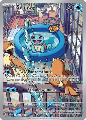 Schiggy-148-142-SCR-DE-Karmesin-Purpur-Stellarkrone-Illustration-Rare-Pokémon-Karte-Deutsch