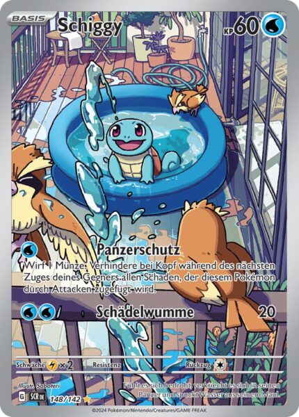 Schiggy-148-142-SCR-DE-Karmesin-Purpur-Stellarkrone-Illustration-Rare-Pokémon-Karte-Deutsch