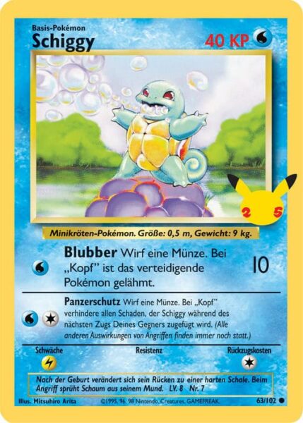 Schiggy-63-102-Große-XXL-Jumbo-Pokémon-Karte-Erste-Partner-25-Jahre-Celebrations