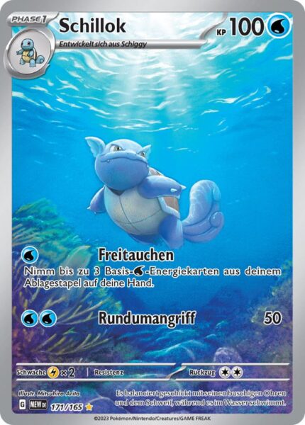 Schillok-171-165-MEW-DE-Pokémon-151-Illustration-Rare-Karte-Karmesin-Purpur-TCG-Sammelkartenspiel-Deutsch
