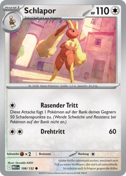 Schlapor-108-132-MEG-DE-Mega-Entwicklung-Pokémon-Karte-Deutsch