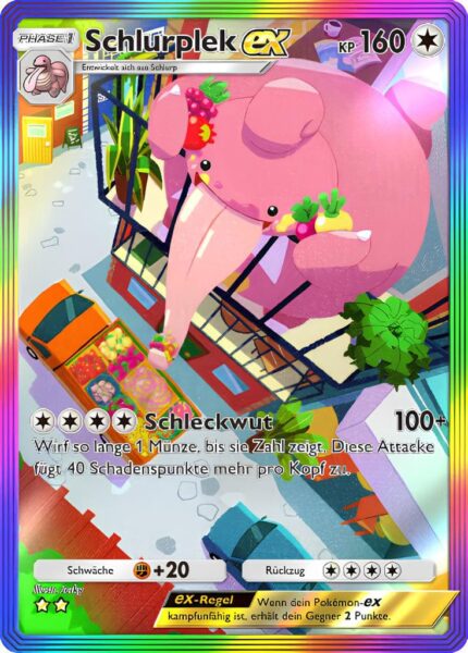 Schlurplek-ex-203-207-Kollision-von-Raum-und-Zeit-Pokémon-TCG-Sammelkartenspiel-Pocket-Special-Illustration-Rare-Karte