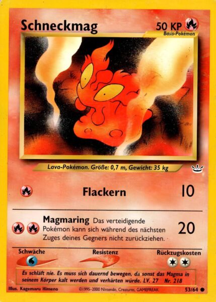 Schneckmag-53-64-Neo-Revelation-Pokémon-Karte-Deutsch