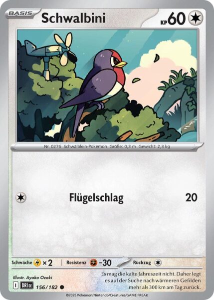 Schwalbini-156-182-Ewige-Rivalen-Pokémon-Karte-Karmesin-Purpur-Deutsch