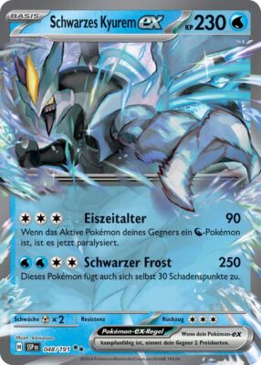 Schwarzes-Kyurem-ex-048-191-SSP-DE-Karmesin-Purpur-Stürmische-Funken-Pokémon-Karte-Deutsch-TCG