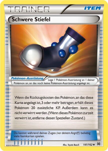 Schwere-Stiefel-141-162-XY-TURBOstart-Pokémon-Karte-Deutsch