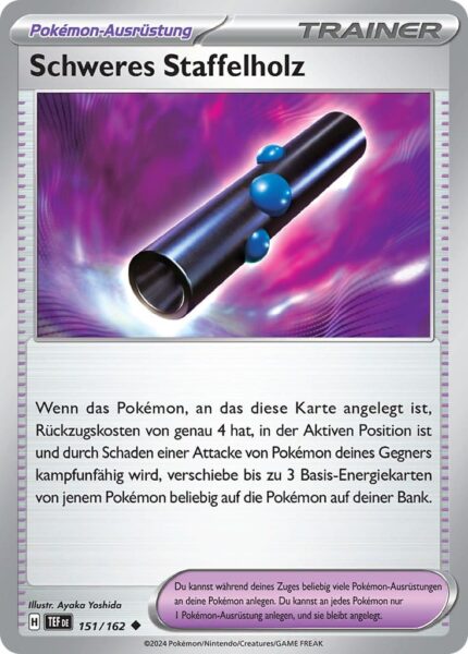 Schweres-Staffelholz-151-162-Karmesin-Purpur-Gewalten-der-Zeit-Pokémon-Karte