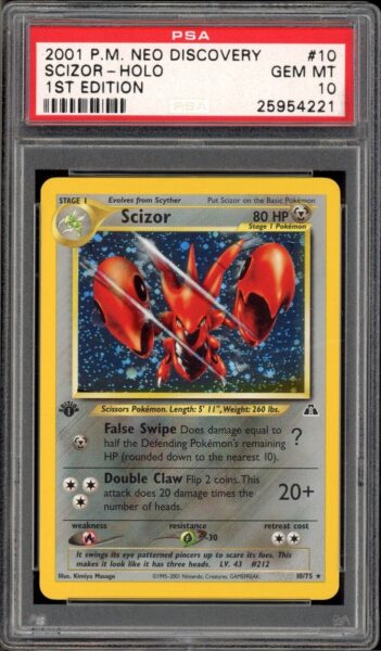 Scizor-10-Neo-Discovery-1st-Edition-Pokémon-Karte-PSA-10