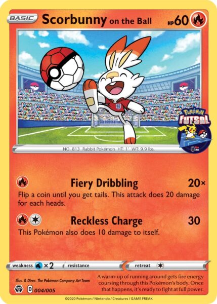 Scorbunny-on-the-Ball-004-005-Hopplo-Promo-Pokémon-Karte-Futsal-Englisch