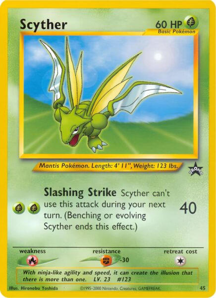 Scyther-Sichlor-45-Wizards-Black-Star-Promo-Pokémon-Karte-Englisch-TCG-Sammelkartenspiel
