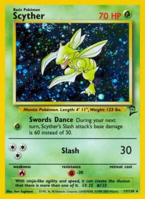 Scyther-Sichlor_17-130_Base-Set-2_Pokémon-Karte_Englisch