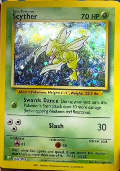 Scyther_Sichlor_CLV-006-034_Pokémon-Trading-Card-Game-Classic-Karte