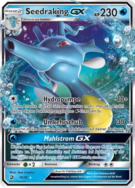 Seedraking-GX-18-70-Majestät-der-Drachen-Pokémon-Karte-Deutsch-TCG-Sammelkartenspiel