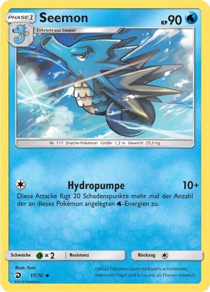 Seemon-17-70-Majestät-der-Drachen-Pokémon-Karte-Deutsch-TCG-Sammelkartenspiel