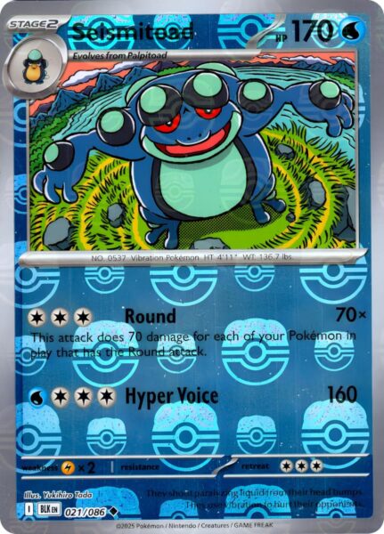 Seismitoad-021-086-Master-Ball-Reverse-Holo-Black-Bolt-Pokémon-Karte-Englisch
