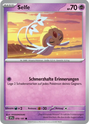 Selfe-078-191-SSP-DE-Karmesin-Purpur-Stürmische-Funken-Pokémon-Karte-Deutsch