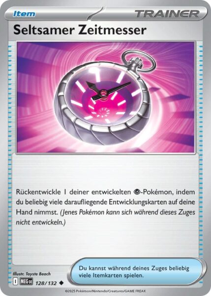 Seltsamer-Zeitmesser-128-132-MEG-DE-Mega-Entwicklung-Pokémon-Karte-Deutsch