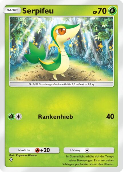 Serpifeu-Pokémon-TCG-Sammelkartenspiel-Pocket-Mysteriöse-Insel-Karte-A1a