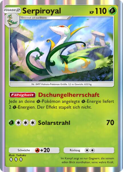 Serpiroyal-006-068-Pokémon-TCG-Sammelkartenspiel-Pocket-Mysteriöse-Insel-Karte-A1a